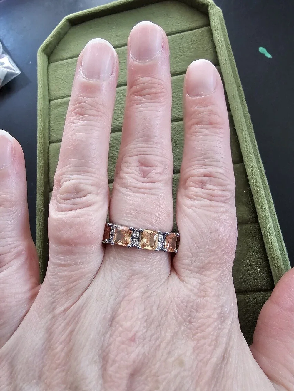Rhodium Plated Ring Size 8